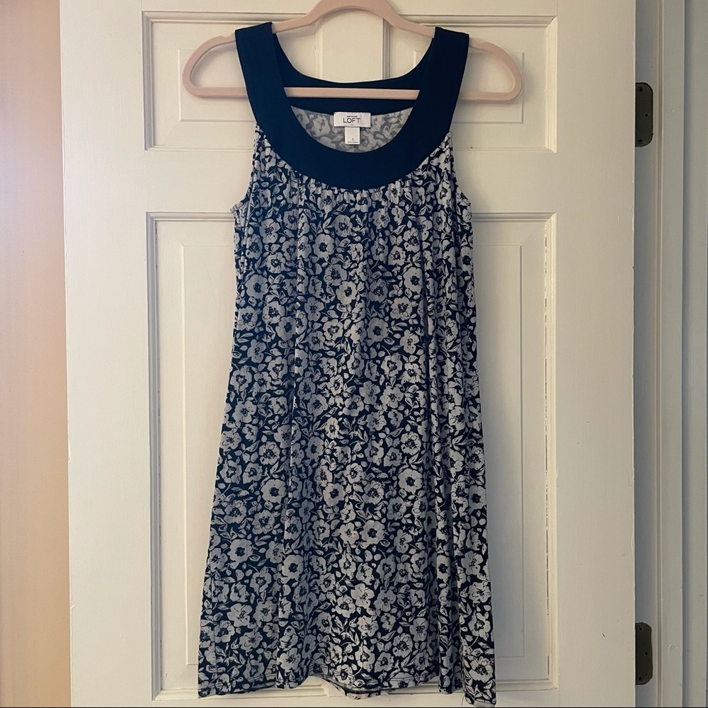 LOFT Black & White Sleeveless Tunic